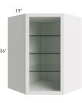 Vienna Cloud 27x36 Corner Wall Cabinet (No Door) To Be Used With A Glass Door
