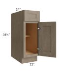 Cobblestone Grey 12" Base Cabinet