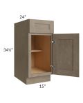 Cobblestone Grey 15" Base Cabinet 