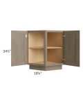Cobblestone Grey 24" Base End Angle Cabinet