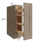 Cobblestone Grey 9" Spice Rack Base Cabinet