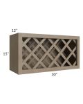 Cobblestone Grey 30x15 Lattice Wine Rack