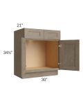 Cobblestone Grey 30" Vanity Sink Base Cabinet