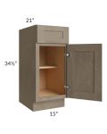 Cobblestone Grey 15" Vanity Base Cabinet