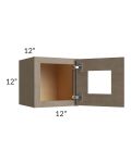 Cobblestone Grey 12x12 Decorative Wall Cabinet with Plain Glass