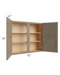 Cobblestone Grey 42x36 Wall Cabinet