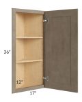 Cobblestone Grey 12x36 Wall End Angle Cabinet