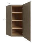 Cobblestone Grey 24x42 Diagonal Corner Wall Cabinet