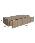 Cobblestone Grey 30x6 Spice Drawer Wall Cabinet