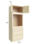 Phoenix Cream Glaze 31.5x90 Oven Cabinet