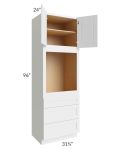 Southport White Shaker 31.5x96 Oven Cabinet