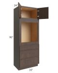 Vienna Kona Brown 33x90 Oven Cabinet