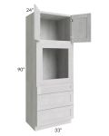 Heather Grey Shaker 33x90 Oven Cabinet