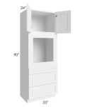 Dakota White 33x90 Oven Cabinet
