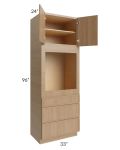 Township Rift Oak 33x96 Universal Oven Cabinet