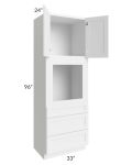 Euro Gloss White 33" 2-Drawer Range Base Cabinet