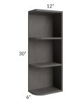 Midtown Dark Grey Shaker 6x30 Open End Wall Cabinet – Right Opening