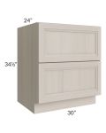 Catalina Mist 30" 2-Drawer Base Cabinet