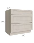 Catalina Mist 36" 3-Drawer Base Cabinet