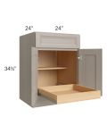 Catalina Mist 24" Base Cabinet with 1 Rollout Tray
