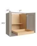 Catalina Mist 27" Full Height Base Cabinet with 1 Rollout Tray