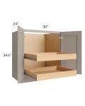 Catalina Mist 30" Full Height Base Cabinet with 2 Rollout Trays