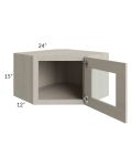 Catalina Mist 24x15 Decorative Wall Diagonal Corner Cabinet