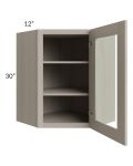Catalina Mist 24x30 Wall Diagonal Corner Cabinet (Prepped for Glass Doors)