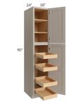 Catalina Mist 18x90x24 Wall Pantry Cabinet with 4 Rollout Trays