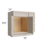 Catalina Mist 36" Vanity Base Cabinet (Drawers on Right)