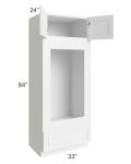 Dakota White 33x84 Double Oven or Oven/Microwave Cabinet