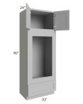 Dove Grey Shaker 33x90 Double Oven or Oven/Microwave Cabinet