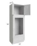 Heather Grey Shaker 33x96 Double Oven or Oven/Microwave Cabinet