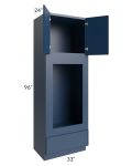 Portland Navy Blue 33x96 Double Oven or Oven/Microwave Cabinet 