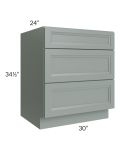 Catalina Meadow Green 30" 3-Drawer Base Cabinet - Low stock through March