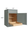 Catalina Meadow Green 21" Base Cabinet with 1 Rollout Tray