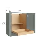 Catalina Meadow Green 27" Full Height Base Cabinet with 1 Rollout Tray