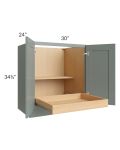 Catalina Meadow Green 30" Full Height Base Cabinet with 1 Rollout Tray