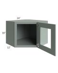 Catalina Meadow Green 24x18 Decorative Wall Diagonal Corner Cabinet