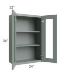 Catalina Meadow Green 24x36 Wall Glass Door Cabinet (Prepped for Glass Doors) 