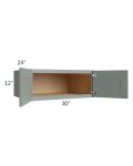 Catalina Meadow Green 30x12x24 Wall Cabinet 