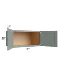 Catalina Meadow Green 36x18x24 Wall Cabinet - Low stock through March