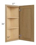 Catalina Toffee 12x36 Angle Wall Cabinet
