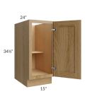 Catalina Toffee 15" Full Height Door Base Cabinet