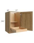 Catalina Toffee 21" Full Height Door Base Cabinet with 1 Rollout Tray