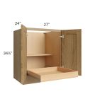 Catalina Toffee 27" Full Height Base Cabinet with 1 Rollout Tray