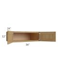 Catalina Toffee 36x12x24 Wall Cabinet