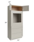 Stratton Light Grey Shaker 33x84 Oven Cabinet