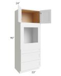 Stratton White Shaker 33x90 Oven Cabinet
