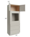 Stratton Light Grey Shaker 33x90 Oven Cabinet